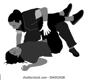 Rescue drowning first aid vector illustration. Patient woman in unconscious. Drunk person overdose party. Sneak attack victim rescue. CPR rescue team. Victim of fire evacuation. Earthquake rescue. 