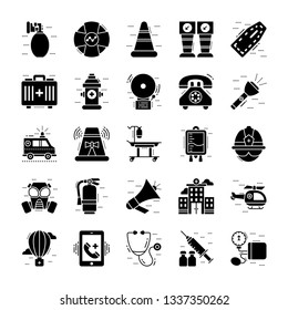 Rescue Emergency Solid Icons Pack 