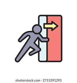 Ilustração do vetor do ícone de evacuação de resgate