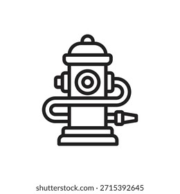 Rescue Fire Hydrant Gliederungssymbol, Vektorgrafik