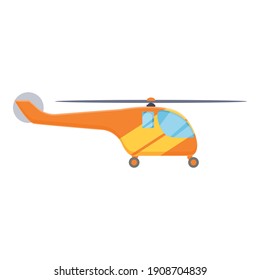 Rescue helicopter icon. Cartoon of rescue helicopter vector icon for web design isolated on white background