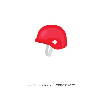 Rescue Helmet vector isolated icon. Emoji illustration. Rescue Worker’s Helmet vector emoticon