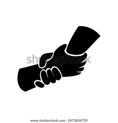 Rescue or helping gesture of hands. holding hand sign and symbol.