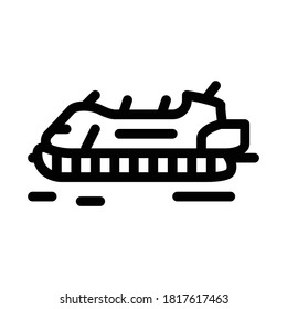 vector de icono de la nave de rescate. señal de la nave de rescate. ilustración de símbolo de contorno aislado