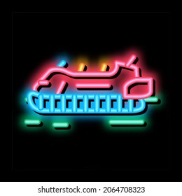 rescue hovercraft neon light sign vector. Glowing bright icon rescue hovercraft sign. transparent symbol illustration