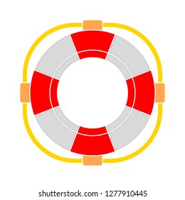 rescue icon - rescue isolate, lifebuoy illustration- Vector rescue buoy