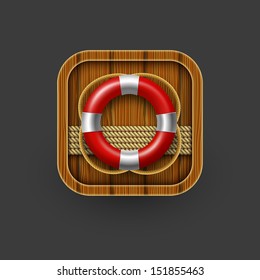 Rescue icon with lifebuoy. Vector ep10