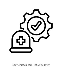 Vektorgrafik der Rescue Icon Line