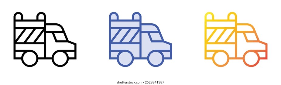 rescue icon. Linear, Blue Fill and Gradient Style Design Isolated On White Background