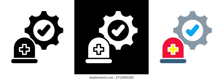 Rescue Icon Set Glyphe Vektorgrafik