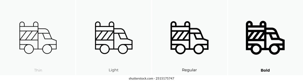 rescue icon. Thin, Light Regular And Bold style design isolated on white background