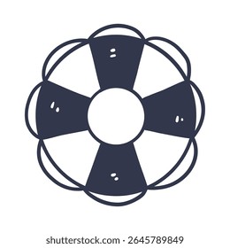 rescue lifebuoy icon doodle illustration 