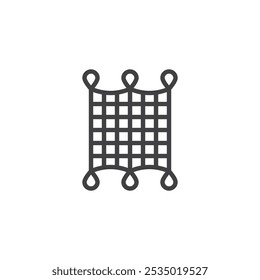Rescue Net line icon. linear style sign for mobile concept and web design. Safety and rescue net outline vector icon. Symbol, logo illustration. Vector graphics