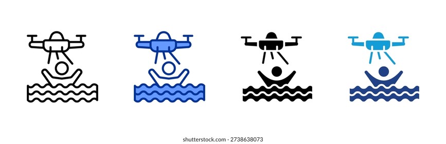 Rescue Operation icon set multiple style collection