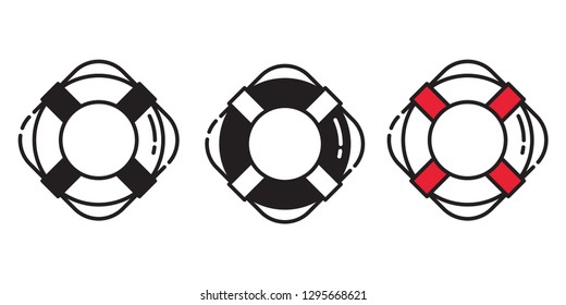 Rescue Ring vector icon logo boat swimming pool beach sea ocean anchor helm maritime Nautical pirate illustration graphic symbol