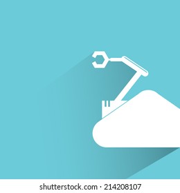 rescue robot on blue background