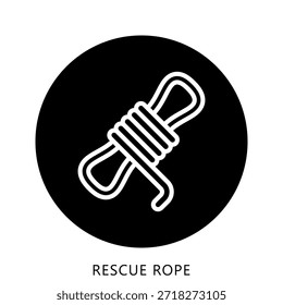 Rescue Rope Icon-Taste Mini-Illustration, verwenden für moderne Konzept, Print, UI, UX-Kit, Web-und App-Entwicklung. Vektor verwandt mit Feuerwehrmann, Rettung und mehr