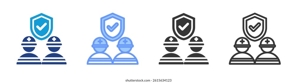 Rescue Team icon set multiple style collection