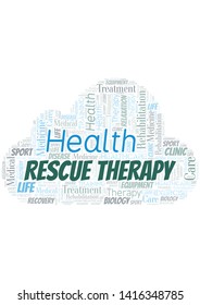 Rescue Therapy word cloud. Wordcloud made with text only.