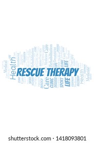 Rescue Therapy word cloud. Wordcloud made with text only.