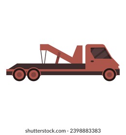 Rescue tow truck icon cartoon vector. Pull broken vehicle. Insurance auto damage