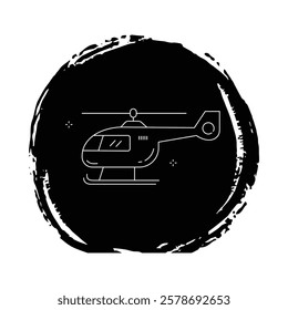 Rescue and Transport Helicopter Vector Icon Design