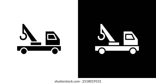 rescue truck basket icon Flat fill set collection