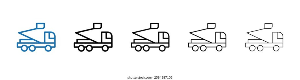 rescue truck basket icon Outline vector logo for web ui