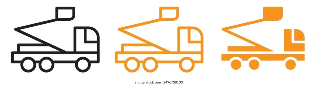 Rescue Truck Basket Icon Set Emergency Equipment Illustrations for Safety and Rescue