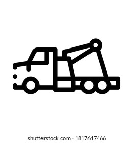 rescue truck icon vector. rescue truck sign. isolated contour symbol illustration