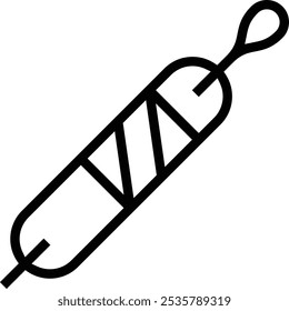rescue tube icon. Thin linear style design isolated on white background
