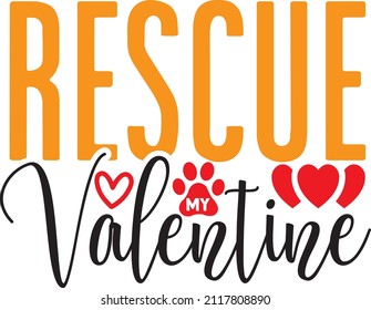 Rescue valentine svg design vector file