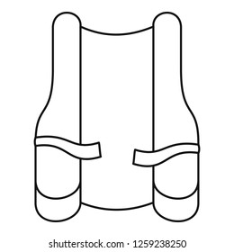 Rescue vest icon. Outline rescue vest vector icon for web design isolated on white background