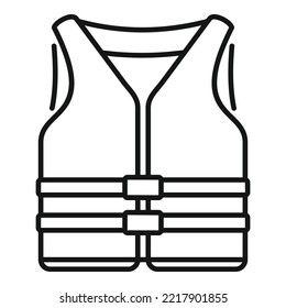 Rescue vest icon outline vector. Safety jacket. Boat uniform