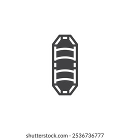 Rescue water basket vector icon. filled flat sign for mobile concept and web design. Rescue Basket glyph icon. Symbol, logo illustration. Vector graphics