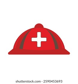 Rescue workers helmet vector illustration. Simple rescue workers helmet icon emoji design