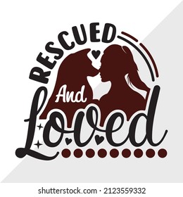 Rescued And Loved printable vector illustration