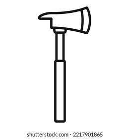 Rescuer axe icon outline vector. Fire badge. Firefighter department