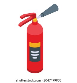 Rescuer fire extinguisher icon. Isometric of rescuer fire extinguisher vector icon for web design isolated on white background