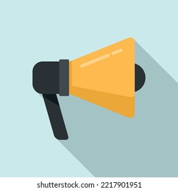 Rescuer megaphone icon flat vector. Lifeguard fire. Guard man