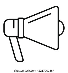 Rescuer megaphone icon outline vector. Lifeguard fire. Guard man