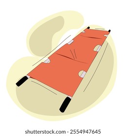 Rescuer stretcher icon.Bed used for moving patients,