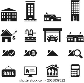 resdential real estate vector icons