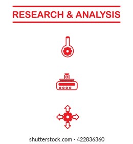 Research and Analysis Icon Template 
