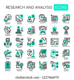 Research and Analysis , Thin Line and Pixel Perfect Icons