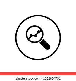 Research analytic vector icon, adwords symbol. Simple, flat design for web or mobile app