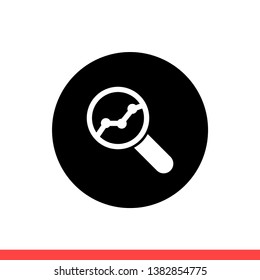 Research analytic vector icon, adwords symbol. Simple, flat design for web or mobile app