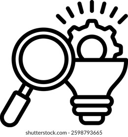 Research Ans Development Icon Outline Vector Illustration