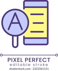 Research article pixel perfect RGB color icon. Website with useful information. Online publication. Isolated vector illustration. Simple filled line drawing. Editable stroke. Poppins font used