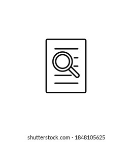 Research, assesment simple thin line icon vector illustration